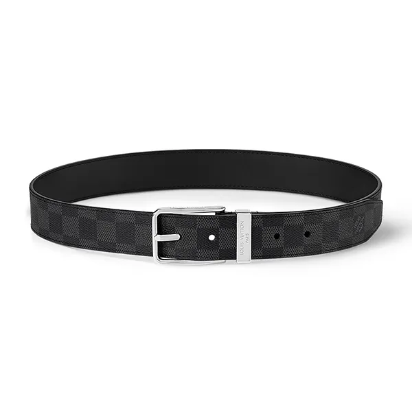 Thắt Lưng Nam Louis Vuitton LV Pont Neuf 35mm Belt M8200S Màu Đen Xám Size 95 - Thắt lưng - Vua Hàng Hiệu