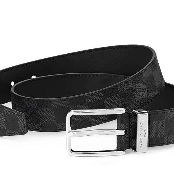 Thắt Lưng Nam Louis Vuitton LV Pont Neuf 35mm Belt M8200S Màu Đen Xám Size 95 - Thắt lưng - Vua Hàng Hiệu
