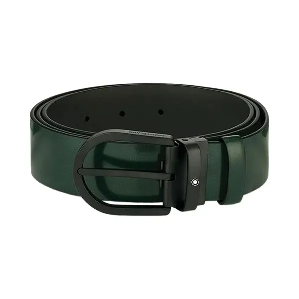 Thắt Lưng Nam Montblanc Horseshoe Buckle Green Leather Belt 129428 Màu Xanh Lá - Thắt lưng - Vua Hàng Hiệu