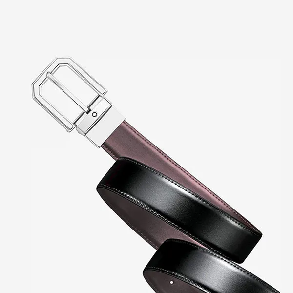 Thắt Lưng Nam Montblanc Pedro Black Brown Reversible Belt 30mm MB111092 Màu Nâu Đen - Thắt lưng - Vua Hàng Hiệu