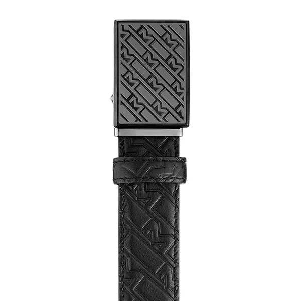 Thắt Lưng Nam Montblanc Plate Buckle With M Black Leather Belt MB129450 Màu Đen Size 120 - Thắt lưng - Vua Hàng Hiệu