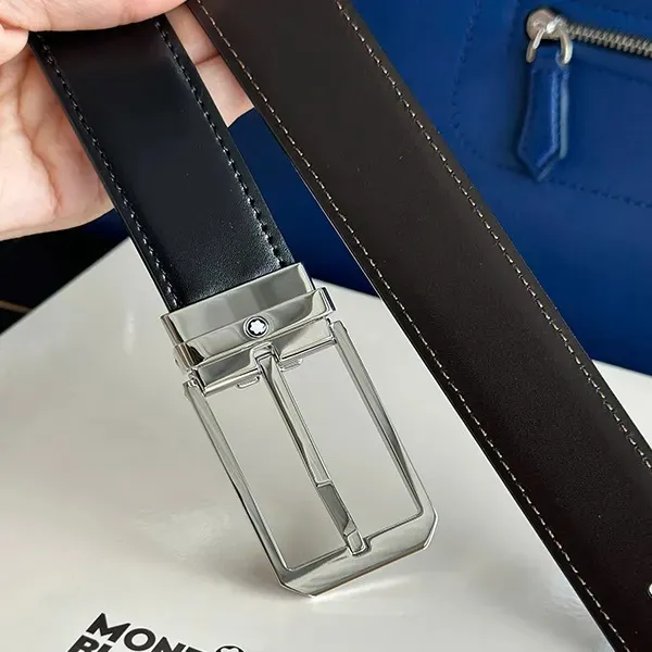 Thắt Lưng Nam Montblanc Men's Reversible Leather Belt 118914 Màu Đen Nâu - Thắt lưng - Vua Hàng Hiệu