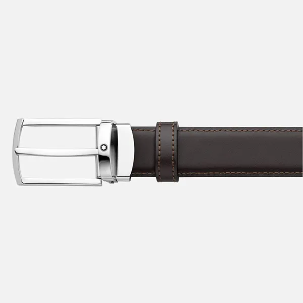 Thắt Lưng Nam Montblanc Reversible Leather Belt 123889 30mm Hai Mặt Màu Đen/Nâu