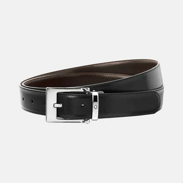 Thắt Lưng Nam Montblanc Reversible Leather Belt 128140 Black/Brown 30mm Hai Mặt Màu Đen/Nâu - Thắt lưng - Vua Hàng Hiệu