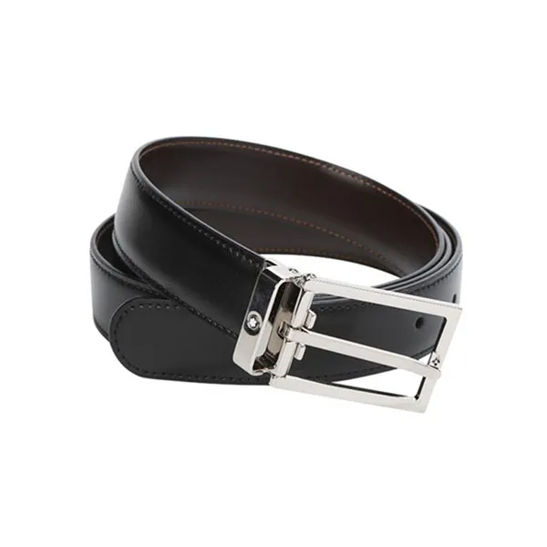 Thắt Lưng Nam Montblanc Reversible Leather Slim Belt 113273 Màu Nâu Đen - Thắt lưng - Vua Hàng Hiệu