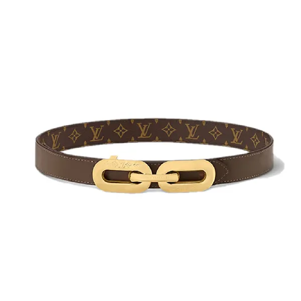 Thắt Lưng Nữ Louis Vuitton LV Edge 25MM Reversible Belt Monogram M0710U Màu Nâu Đen Size 80 - Thắt lưng - Vua Hàng Hiệu