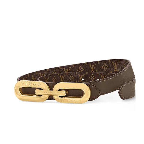 Thắt Lưng Nữ Louis Vuitton LV Edge 25MM Reversible Belt Monogram M0710U Màu Nâu Đen Size 80 - Thắt lưng - Vua Hàng Hiệu