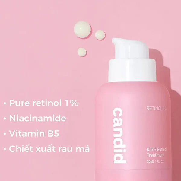 Tinh Chất Hỗ Trợ Giảm Nếp Nhăn, Cải Thiện Làn Da Candid Retinol 0.5 30ml - Mỹ phẩm - Vua Hàng Hiệu