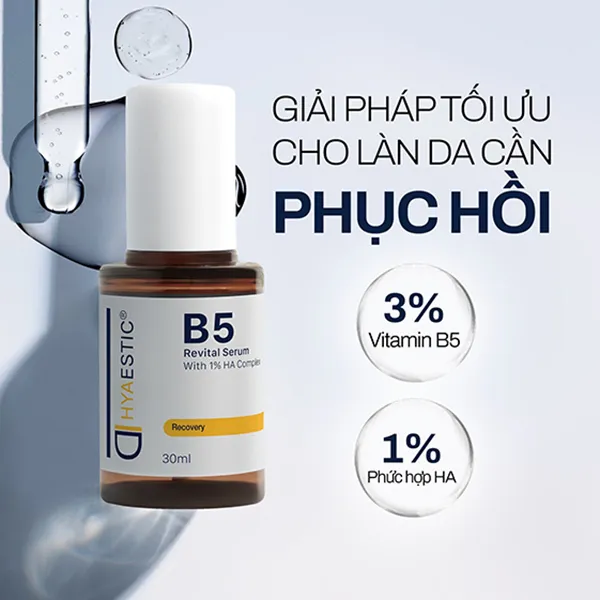 Tinh Chất Hỗ Trợ Phục Hồi Da Hyaestic 3% Vitamin B5 Revital Serum 30ml