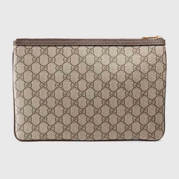 Túi Cầm Tay Gucci Ophidia Clutch Logo Print Bag Màu Be Nâu - Túi xách - Vua Hàng Hiệu