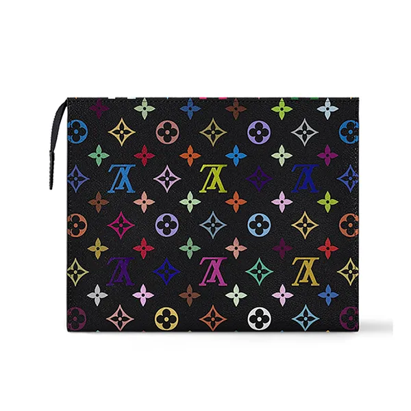 Túi Cầm Tay Louis Vuitton Toiletry Pouch LV X TM M13746 Clutch Màu Đen Họa Tiết