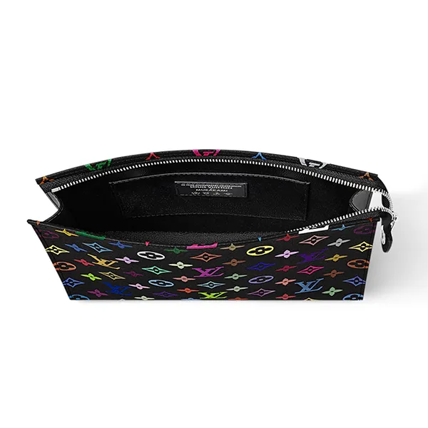 Túi Cầm Tay Louis Vuitton Toiletry Pouch LV X TM M13746 Clutch Màu Đen Họa Tiết