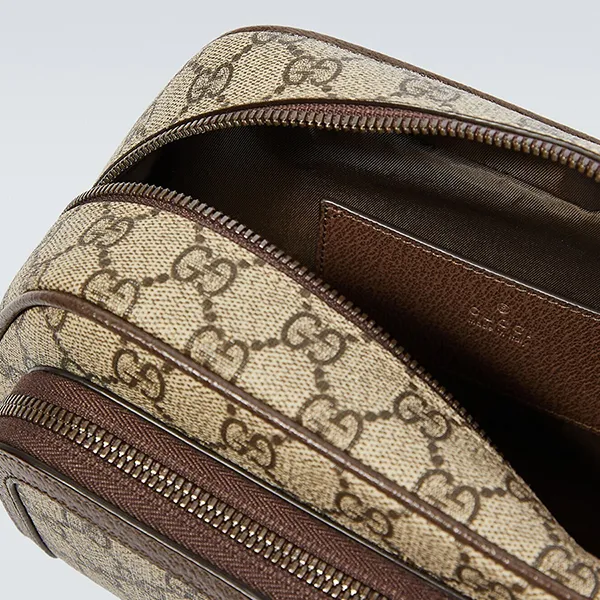 Túi Cầm Tay Nam Gucci GG Ophidia Toiletry Case 751811 96IWT 8745 Màu Nâu - Túi xách - Vua Hàng Hiệu