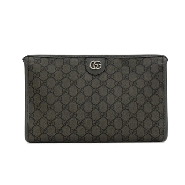 Túi Cầm Tay Nam Gucci Ophidia GG Toiletry Case Grey 598234-UULBN-1244 Màu Xám Đen - Túi xách - Vua Hàng Hiệu