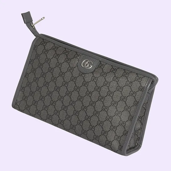 Túi Cầm Tay Nam Gucci Ophidia GG Toiletry Case Màu Xám - Túi xách - Vua Hàng Hiệu