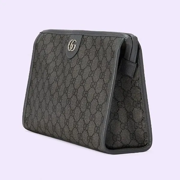Túi Cầm Tay Nam Gucci Ophidia GG Toiletry Case Màu Xám - Túi xách - Vua Hàng Hiệu