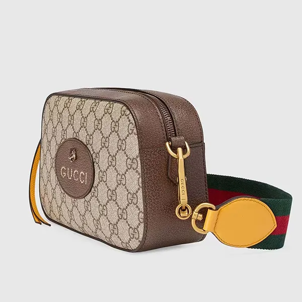 Túi Đeo Chéo Gucci Neo Vintage GG Supreme Messenger Bag Màu Be Nâu