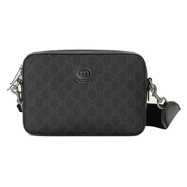 Túi Đeo Chéo Nam Gucci Shoulder Bag With Interlocking G 703468-92THF-1000 Màu Đen - Túi xách - Vua Hàng Hiệu