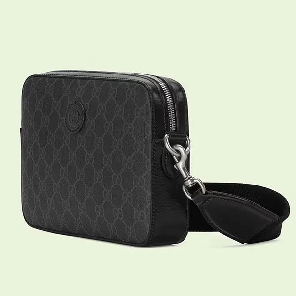 Túi Đeo Chéo Nam Gucci Shoulder Bag With Interlocking G 703468-92THF-1000 Màu Đen - Túi xách - Vua Hàng Hiệu