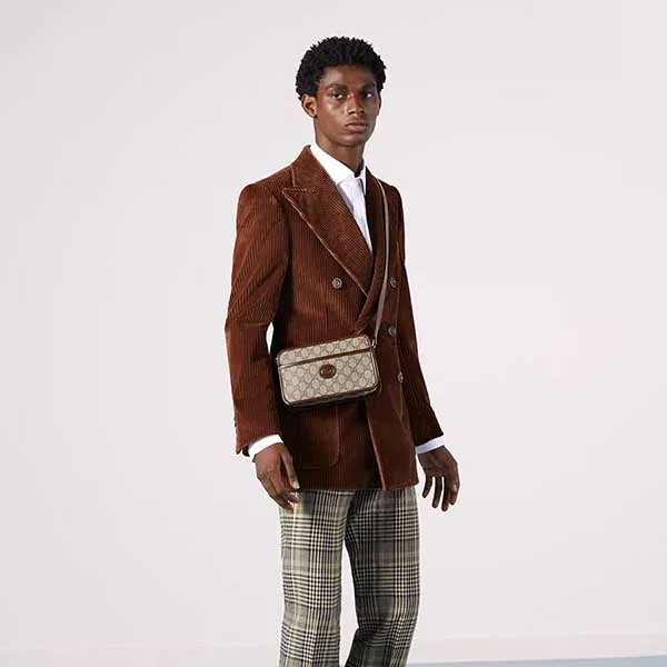 Túi Đeo Chéo Gucci With Interlocking 658572 92TCG 8563 Màu Nâu Be - Túi xách - Vua Hàng Hiệu