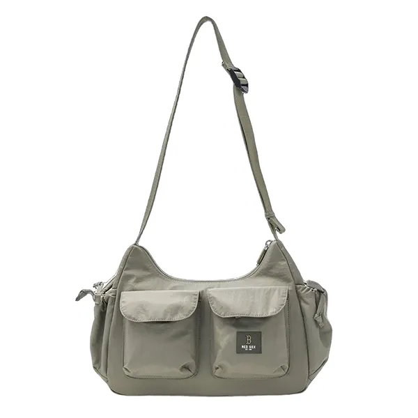 Túi Đeo Chéo MLB Basic Gofcore Pocket Shoulder Bag Boston Red Sox 3ABQB035N-43KAP Màu Xanh Khaki