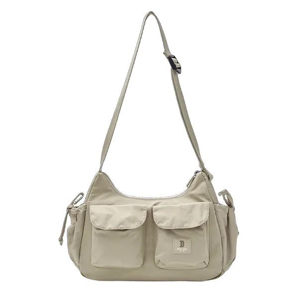Túi Đeo Chéo MLB Basic Gofcore Pocket Shoulder Bag Boston Red Sox 3ABQB035N-43SAS Màu Be