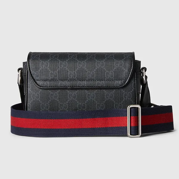 Túi Đeo Chéo Nam Gucci GG Black Mini Bag 791741 FADJA 1042 Màu Đen - Túi xách - Vua Hàng Hiệu