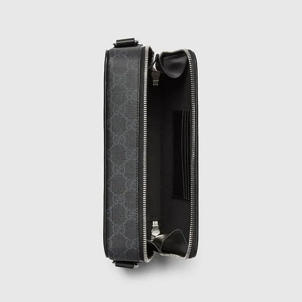Túi Đeo Chéo Nam Gucci GG Black Small Shoulder Bag 792456 FADJA 1042 Màu Xám Đen - Túi xách - Vua Hàng Hiệu