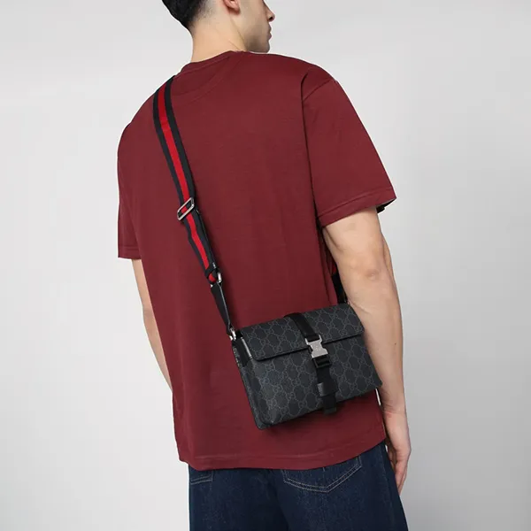Túi Đeo Chéo Nam Gucci GG Super Mini Bag 816953FAD8C Màu Đen - Túi xách - Vua Hàng Hiệu
