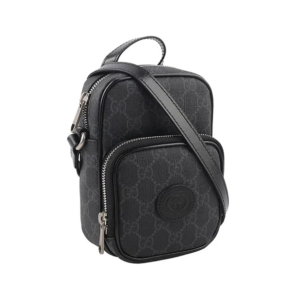 Túi Đeo Chéo Nam Gucci Interlocking G Mini Shoulder Bag Black Màu Đen - Túi xách - Vua Hàng Hiệu