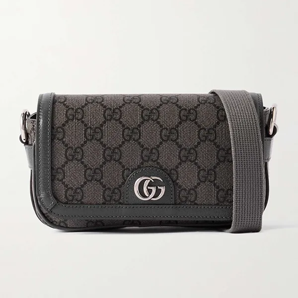 Túi Đeo Chéo Nam Gucci Ophidia Mini Monogrammed Messenger Bag Màu Xám - Túi xách - Vua Hàng Hiệu