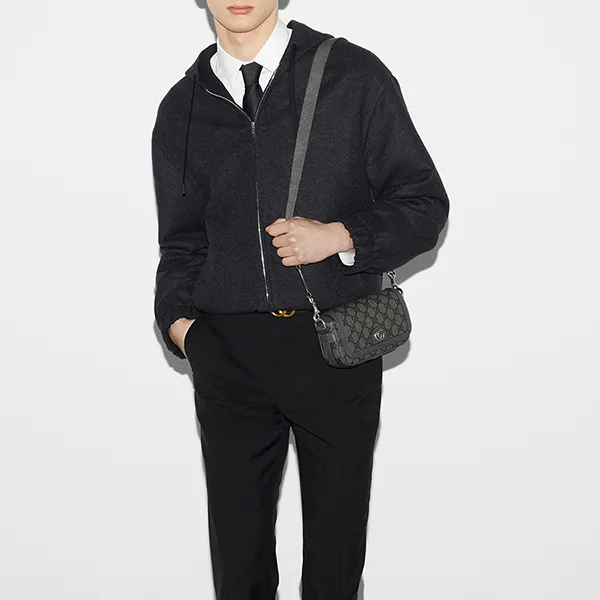 Túi Đeo Chéo Nam Gucci Ophidia Super Mini Shoulder Bag Grey 795466-2ZGMN-1244 Màu Xám - Túi xách - Vua Hàng Hiệu