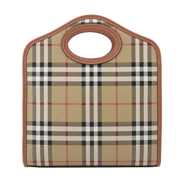 Túi Đeo Chéo Nữ Burberry Horseferry Classic Check Canvas Pocket Bag 8066166 Màu Beige - Túi xách - Vua Hàng Hiệu