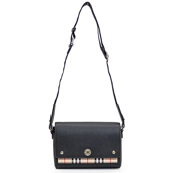 Túi Đeo Chéo Nữ Burberry Medium Vintage Check Note Black Shoulder Bag Màu Đen - Túi xách - Vua Hàng Hiệu