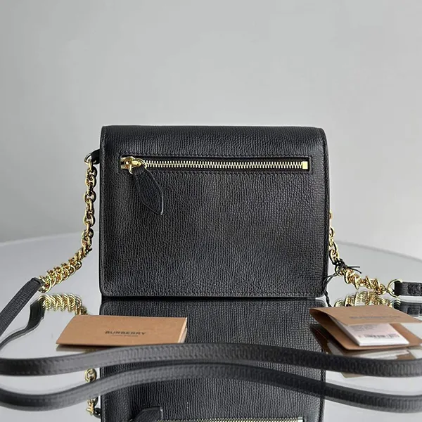 Túi Đeo Chéo Nữ Burberry Small Macken Vintage Check Crossbody Bag Màu Nâu Đen - Túi xách - Vua Hàng Hiệu