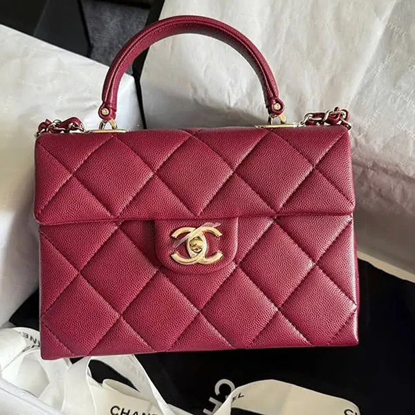 Túi Đeo Chéo Nữ Chanel Trendy Caviar Bag Màu Đỏ - Túi xách - Vua Hàng Hiệu