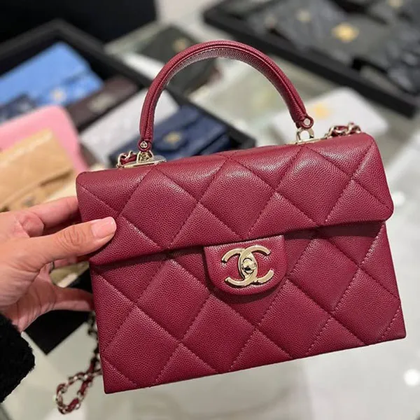 Túi Đeo Chéo Nữ Chanel Trendy Caviar Bag Màu Đỏ - Túi xách - Vua Hàng Hiệu