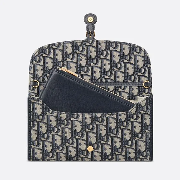 Túi Đeo Chéo Nữ Dior Bobby East West Pouch With Chain Blue S5703UTZQ-M928 - Túi xách - Vua Hàng Hiệu