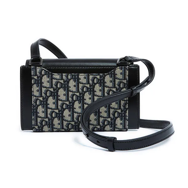 Túi Đeo Chéo Nữ Dior Oblique Jacquard Màu Đen