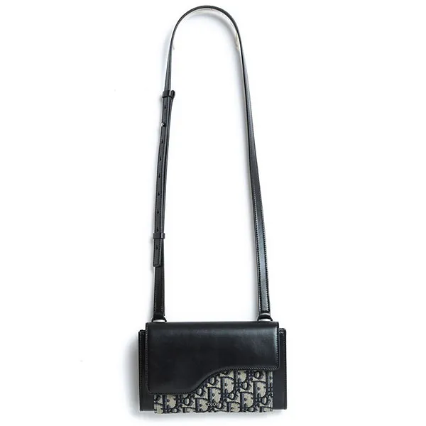 Túi Đeo Chéo Nữ Dior Oblique Jacquard Màu Đen