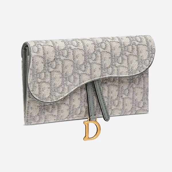 Túi Đeo Chéo Nữ Dior Small Saddle Pouch Chain Grey S5614CTZQ-M932 Màu Xám - Túi xách - Vua Hàng Hiệu