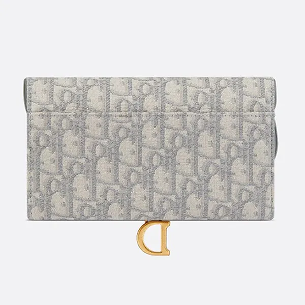Túi Đeo Chéo Nữ Dior Small Saddle Pouch Chain Grey S5614CTZQ-M932 Màu Xám - Túi xách - Vua Hàng Hiệu