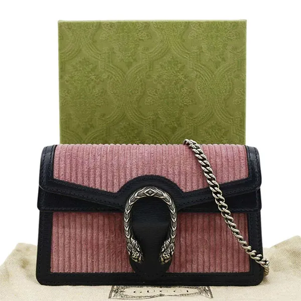 Túi Đeo Chéo Nữ Gucci Dionysus Mini Corduroy Crossbody Bag Pink 476432 Màu Hồng - Túi xách - Vua Hàng Hiệu