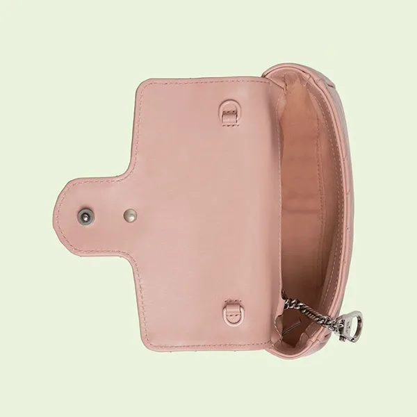 Túi Đeo Chéo Nữ Gucci GG Marmont Belt Bag In Light Pink Màu Hồng - Túi xách - Vua Hàng Hiệu