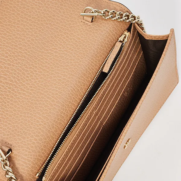 Túi Đeo Chéo Nữ Gucci Interlocking G Crossbody Chain Bag Màu Be - Túi xách - Vua Hàng Hiệu