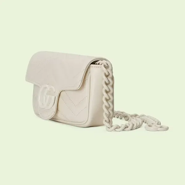 Túi Đeo Chéo Nữ Gucci Marmont Belt White 699757-UM8KV-9022 Màu Trắng - Túi xách - Vua Hàng Hiệu
