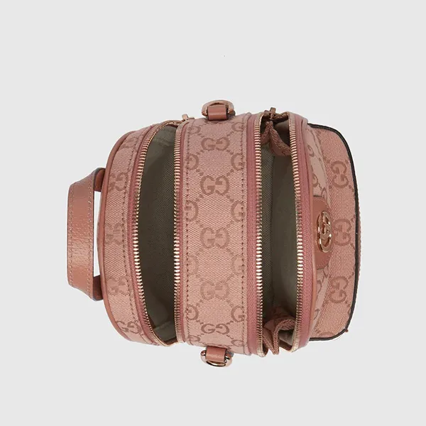 Túi Đeo Chéo Nữ Gucci Ophidia Mini Crossbody Bag In Pink Canvas ‎739701 FACC5 5748 Màu Hồng - Túi xách - Vua Hàng Hiệu