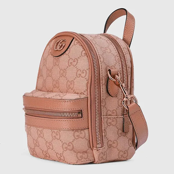 Túi Đeo Chéo Nữ Gucci Ophidia Mini Crossbody Bag In Pink Canvas ‎739701 FACC5 5748 Màu Hồng - Túi xách - Vua Hàng Hiệu
