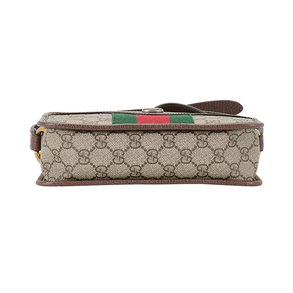 Túi Đeo Chéo Nữ Gucci Ophidia Zip Around Camera Bag Màu Nâu Be - Túi xách - Vua Hàng Hiệu