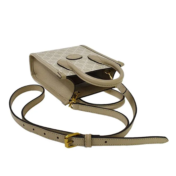 Túi Đeo Chéo Nữ Gucci Supreme Interlocking G Mini Bag Màu Beige - Túi xách - Vua Hàng Hiệu